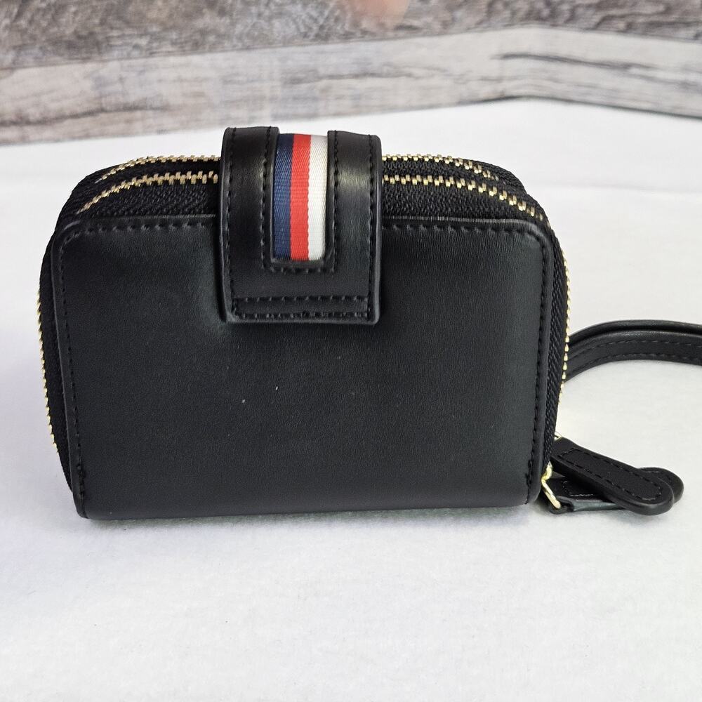 Women Bee Wallet Black Pomelo Best Gold Zip Around Wrist Strap Faux Leather RFID - Picture 9 of 16
